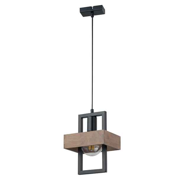 Závěsná lampa boho dekorativní industriální černá hnědá Sigma