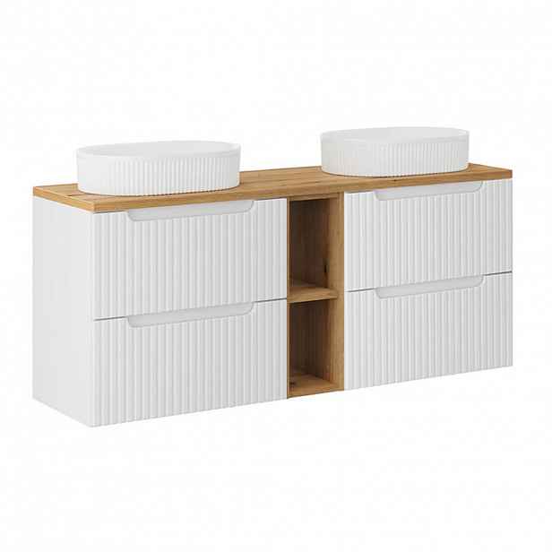 Petits-meubles DVOJUMYVADLO 140.4cm Riva Bílá a dřevo