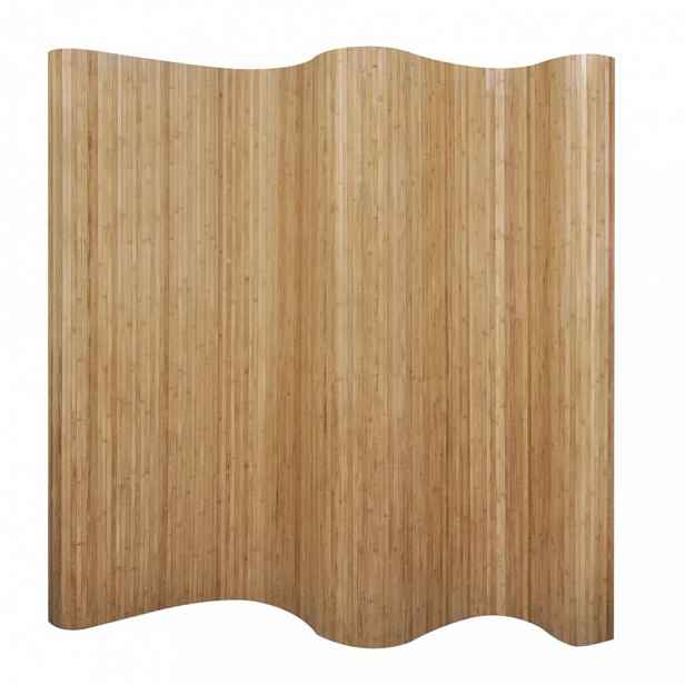 Paraván 250x165 cm bambus Dekorhome Bílá