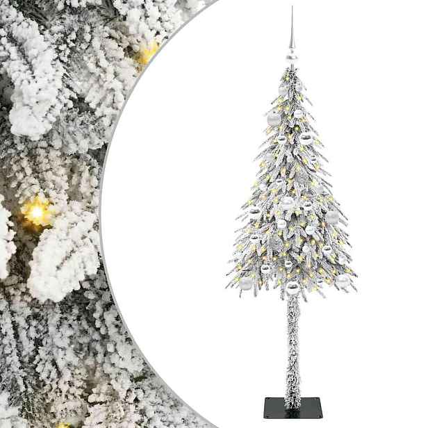 vidaXL Vánoční stromeček s 150 LED diodami Bílá 150 cm PE a Ocel