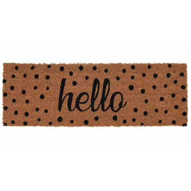H&S Decoration Rohožka HELLO 75x25 cm hnědá