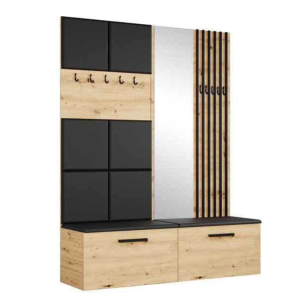 MASSENO MODERNÍ PŘEDSÍŇOVÁ SESTAVA MODULO, 161,2/204/40 cm, dub Artisan