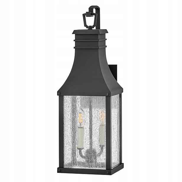 Venkovní nástěnné svítidlo anglická lampa černá skleněná IP44 Hinkley