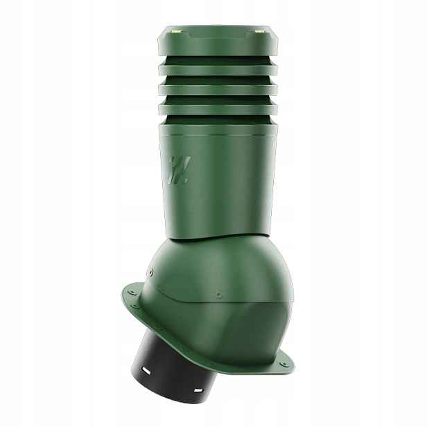 Větrací komín Ecoline pro plechovou střešní krytinu, profil H, průměr 150 mm, zelený