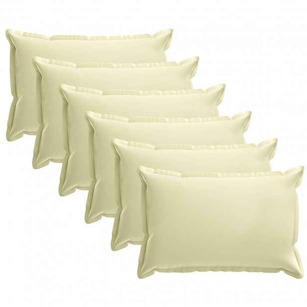 vidaXL Povlak na polštář 6 ks HOUTEN Krémová 30 x 50 cm Polyester