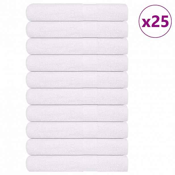 vidaXL Ručníky FROGN 25 ks bílé 100x200 cm 360 g/m²