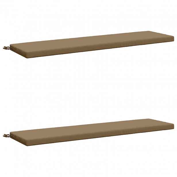 vidaXL Sady polštářů na lavici (2 kusy) SOEST 100% polyester Taupe