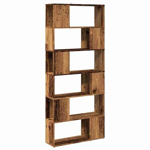 vidaXL Knihovna / dělicí stěna old wood 80 x 24 x 186 cm