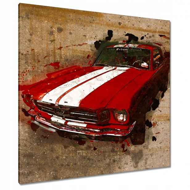 Obrazy 90x90 Červený Ford Mustang Usa