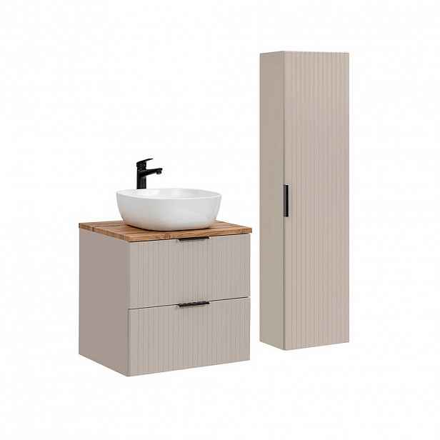 Petits-meubles KOUPELNOVÝ NÁBYTEK 60.6cm Adriel 2er-Set Béžová
