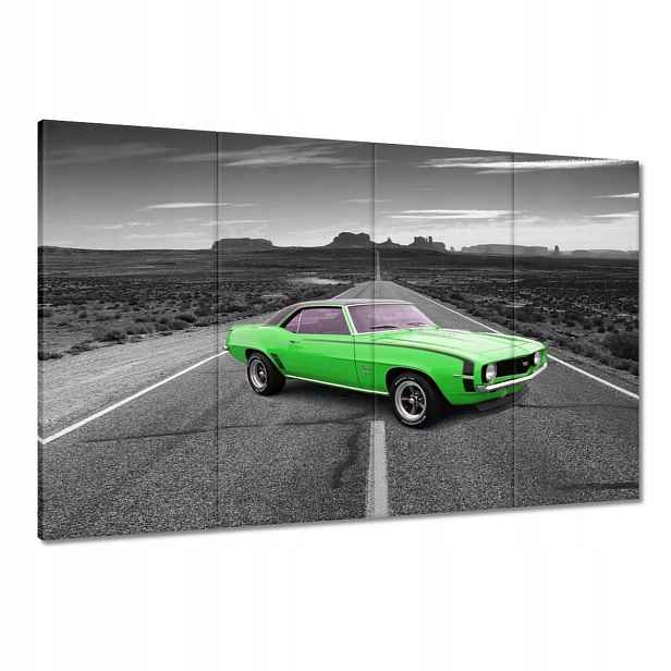 Obrazy 120x80 Zelené auto Dálnice