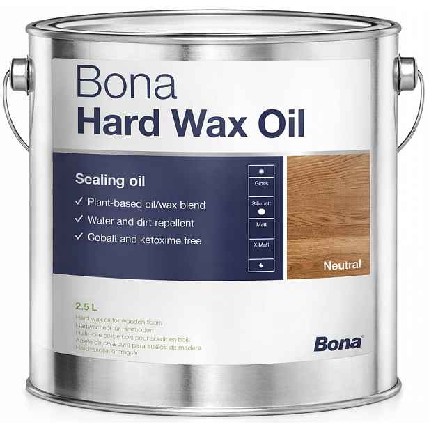 Bona Hardwax Oil Polomatný olej na dřevo a parkety 2,5 l