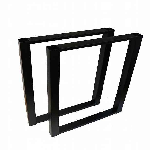 Kovové nohy O Ke stolu Loft Industrial černé 68x72 cm Profil 6x6cm 2 ks