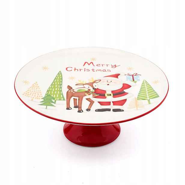 Podnos keramická na dort Marry Christmas 27 cm