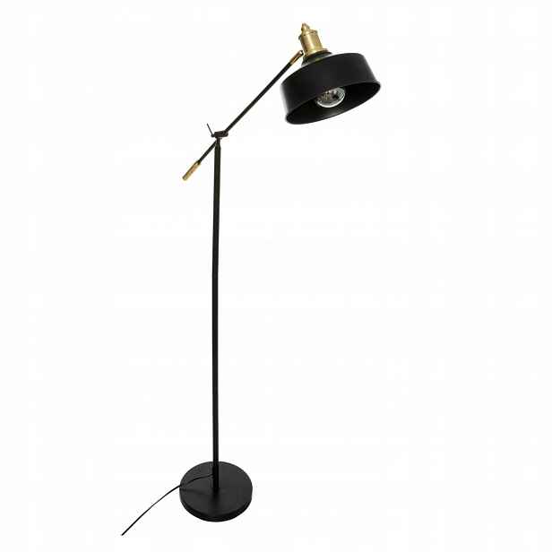 Stojací Lampa Černá Loft Factory 155 CM Do Obývacího Pokoje