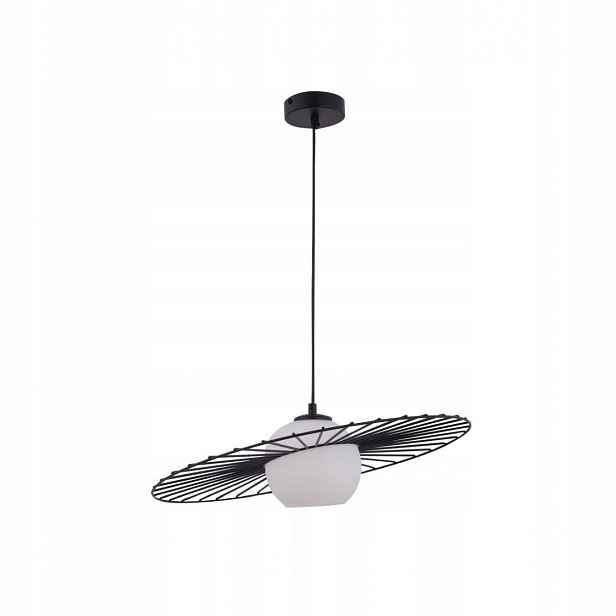 Závěsná lampa Zwis Lustr Sol Černá Skleněná 1xE27 Sigma Lighting 70 cm