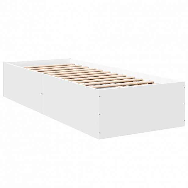 vidaXL Rám postele bílý 90 x 190 cm kompozitní dřevo