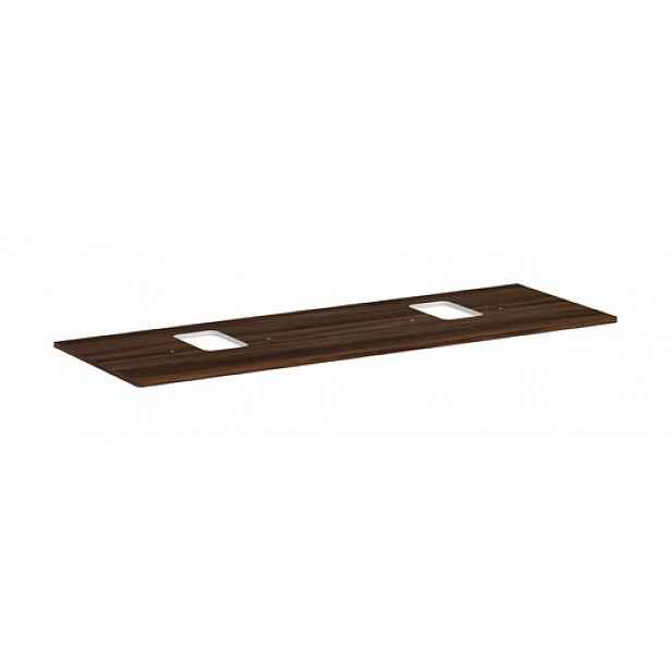 Deska pod umyvadlo Hansgrohe Xelu Q 156x1,6x55 cm tmavý ořech 54126630