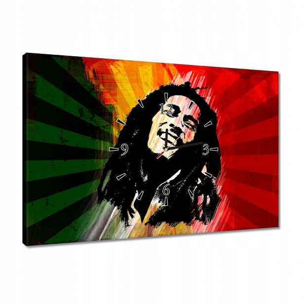 Hodiny 60x40 Bob Marley Reggae