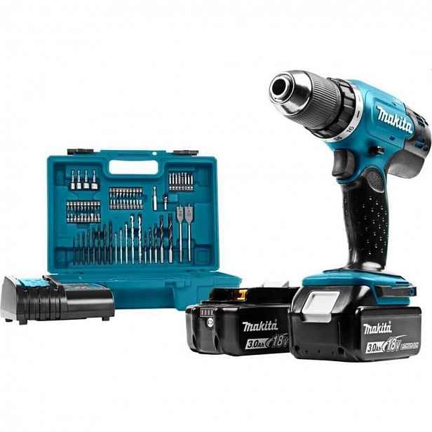 Makita - 18V AKU vrtací šroubovák, 2x aku 3,0 Ah LXT, nabíječka DDF453SFX1
