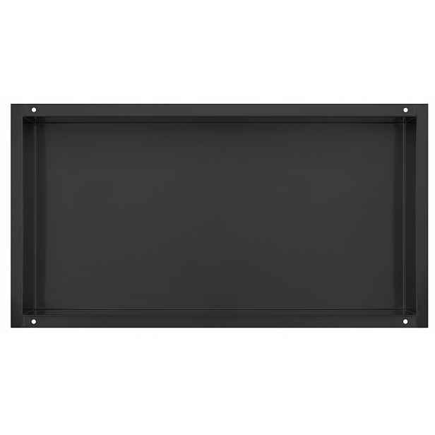 Police Výklenková Skříňka Wall Box 60X30 CM Nerezová Ocel Černá