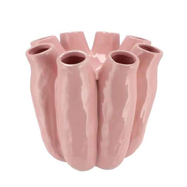 Růžová keramická váza Luna Tube Pink - Ø 24*24 cm daan kromhout