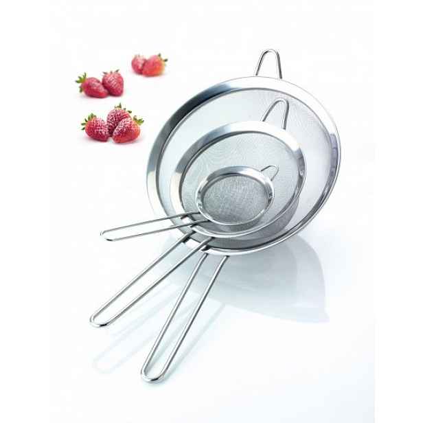 Sada Kitchen Craft sítek Masterclass prosévací 3 kusy ocelových cedníků