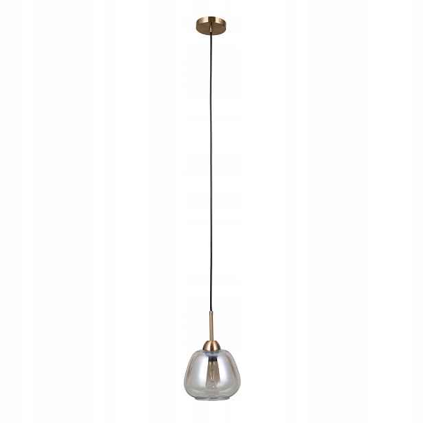 Italux Závěsná lampa zlatá jantarová stínidlo 1xE27 40W Felis