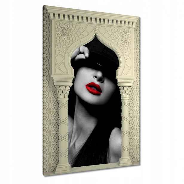 Obrazy 60x90 Červené rty Rtěnka
