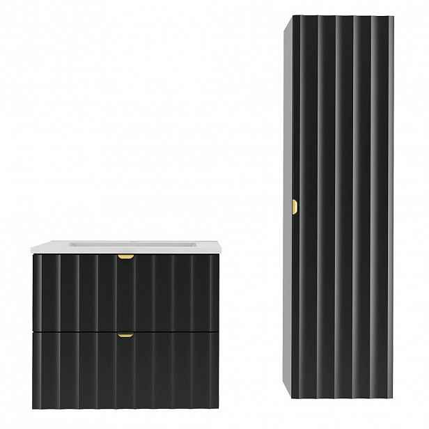 Petits-meubles KOUPELNOVÝ NÁBYTEK 80cm Lexa 2er-Set Černá