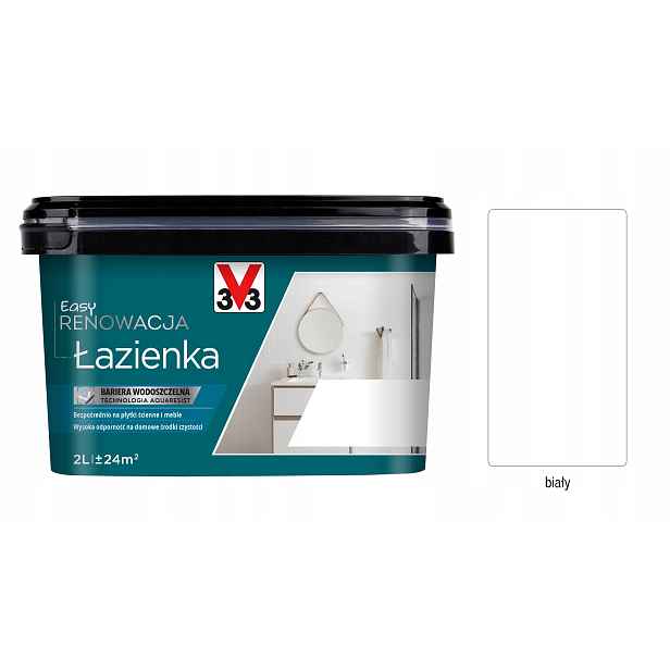 V33 Barva renovacia Koupelna a Dlaždice 2 L Bílý satén