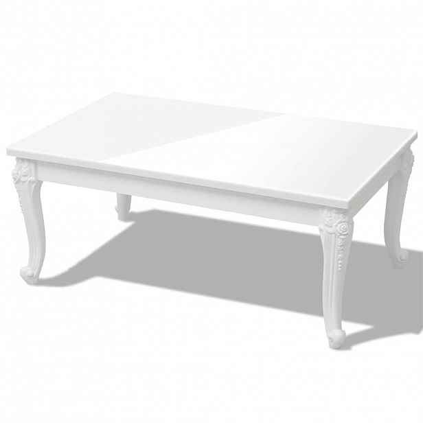 vidaXL Konferenční stolek 100x60x42 cm vysoký lesk bílý