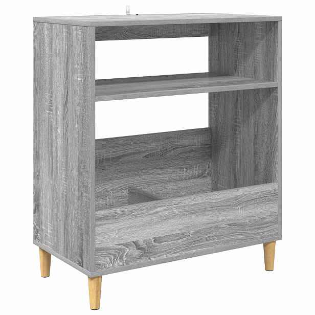 vidaXL Stojan na gramofon Šedý Sonoma 71 x 39,5 x 83 cm