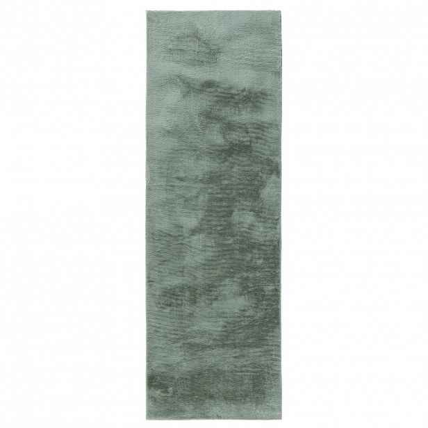 benuta UMĚLÉ kožíškové koberce Furry Zelená 70x200 cm