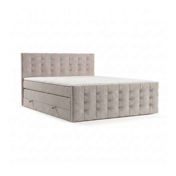Béžová boxspring postel s úložným prostorem 180x200 cm Blend – Maison de Rêve