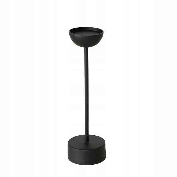 Černý Kovový Minimalistický Svícen Na Jednu Svíčku Vimo 30,5 X 9 CM