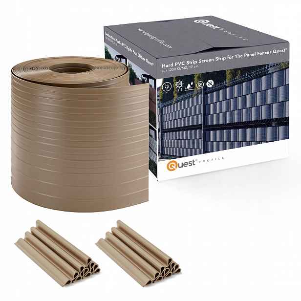 Stínící panelové pásy, 900 g/m2, silná, anti Uv, béžová, 26 m klipy 20 ks
