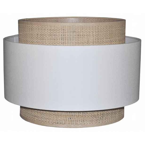 Stínidlo pro stojací stropní lampu 35 E27 Bílé Teplé Mirano Rafia Ratan Boho