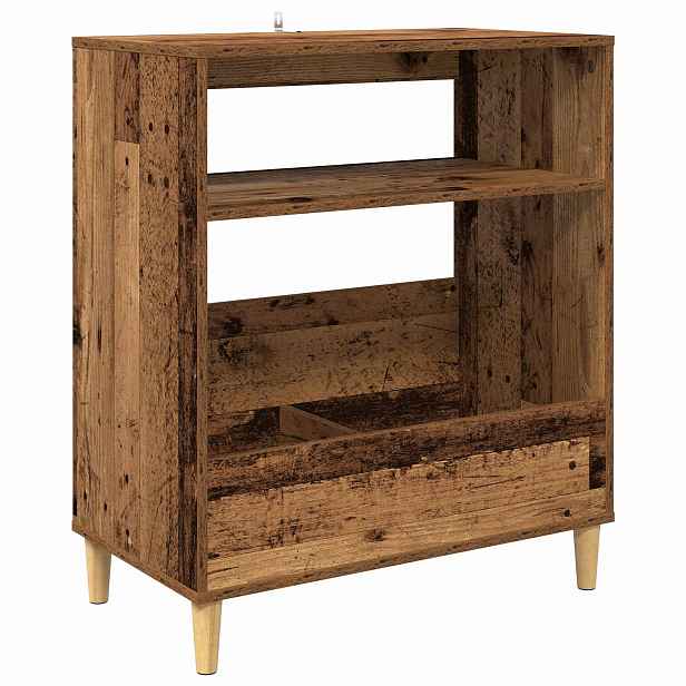 vidaXL Stojan na gramofon Staré dřevo 71 x 39,5 x 83 cm
