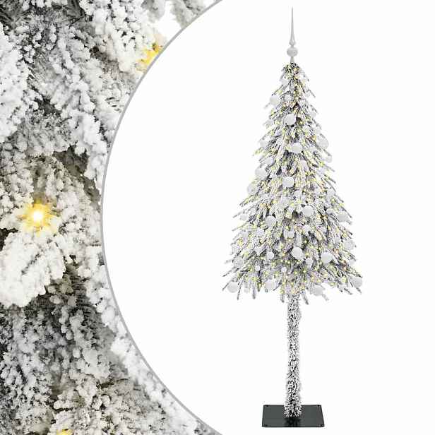 vidaXL Vánoční stromeček s 300 LED diodami Bílá 180 cm PE a Ocel
