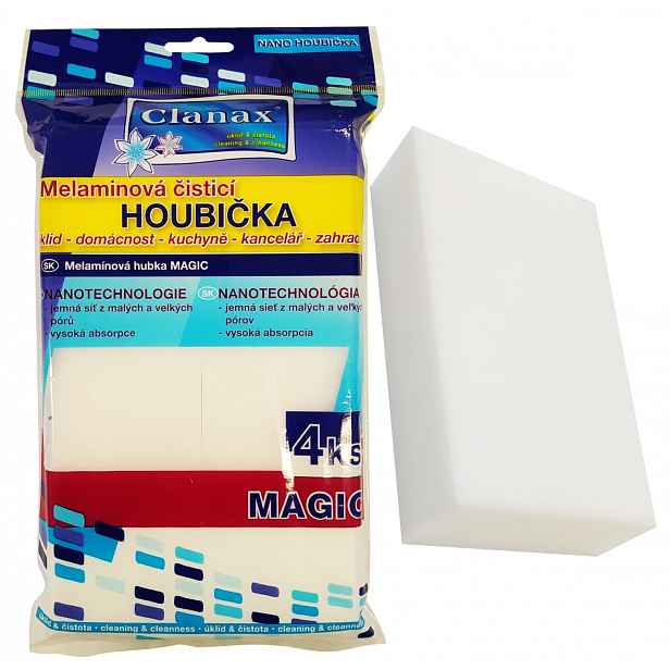 Clanax Nano houbička MAGIC – melaminová houba 4 ks 3415