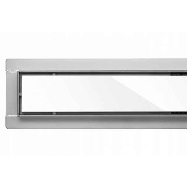 Lineární odtok Fala Bílé Sklo 60 cm 75381