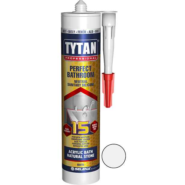 Tmel silikonový Tytan PERFECT BATHROOM bílý 280 ml