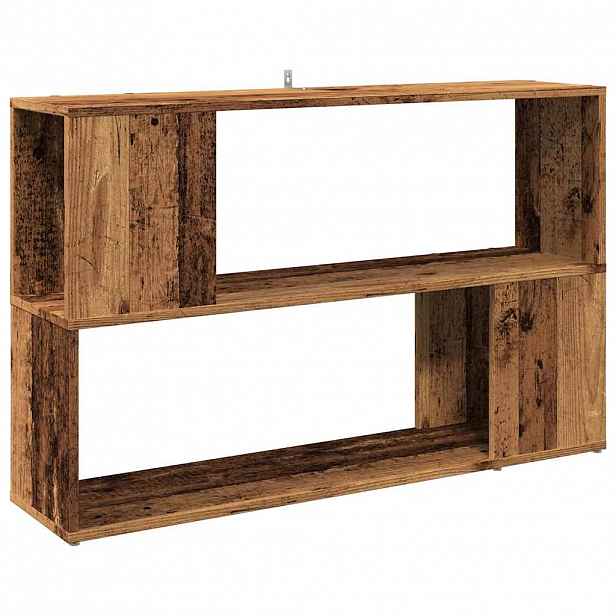 vidaXL Knihovna old wood 100 x 24 x 63 cm kompozitní dřevo