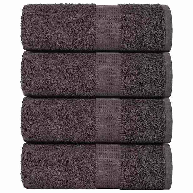 vidaXL Ručníky FROGN 4 ks antracitové 30x30 cm 360 g/m²