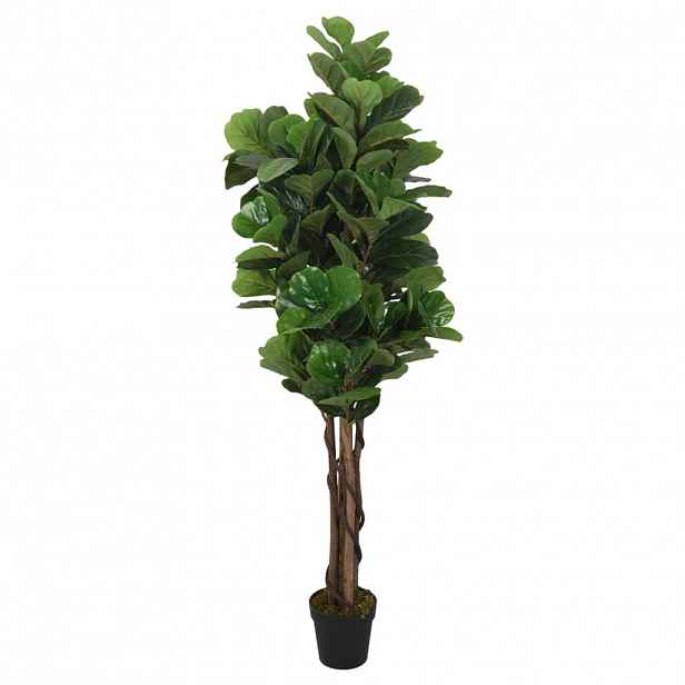 vidaXL Umělý fíkus lyrový 96 listů 80 cm zelený