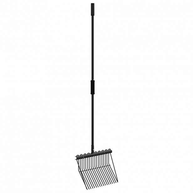 vidaXL Vidle s 18 hroty černé ocel