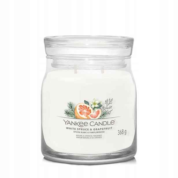 Yankee Candle Sójová Svíčka Zapchová White Spruce & Grapefriut Průměrná 368 g