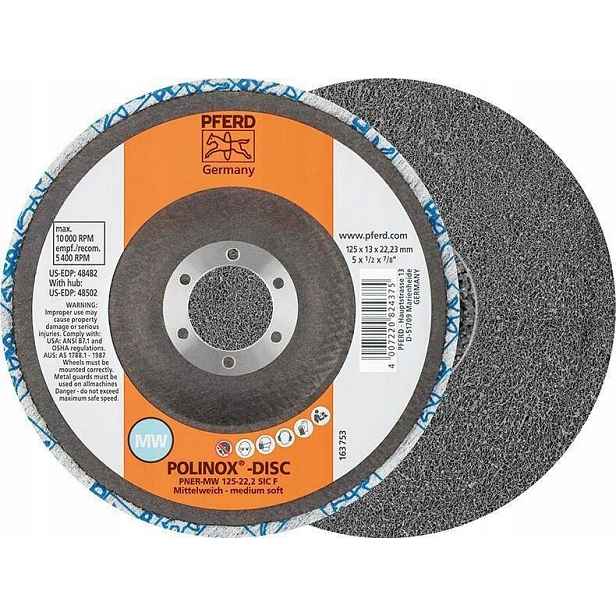 Kotoučový brusný kotouč Polinox 125 mm, měkká verze