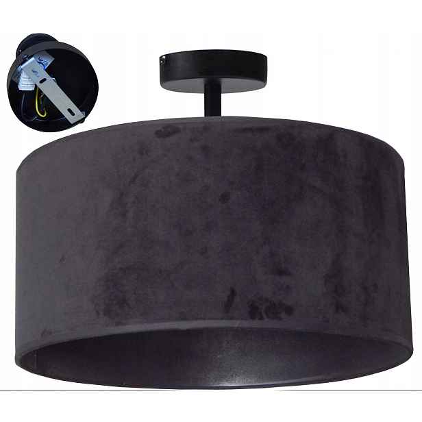 Lampa Stropní Svítidlo Na Strop Do Ložnice Obývacího Pokoje Kuchyně Stínítko Velur 40 CM